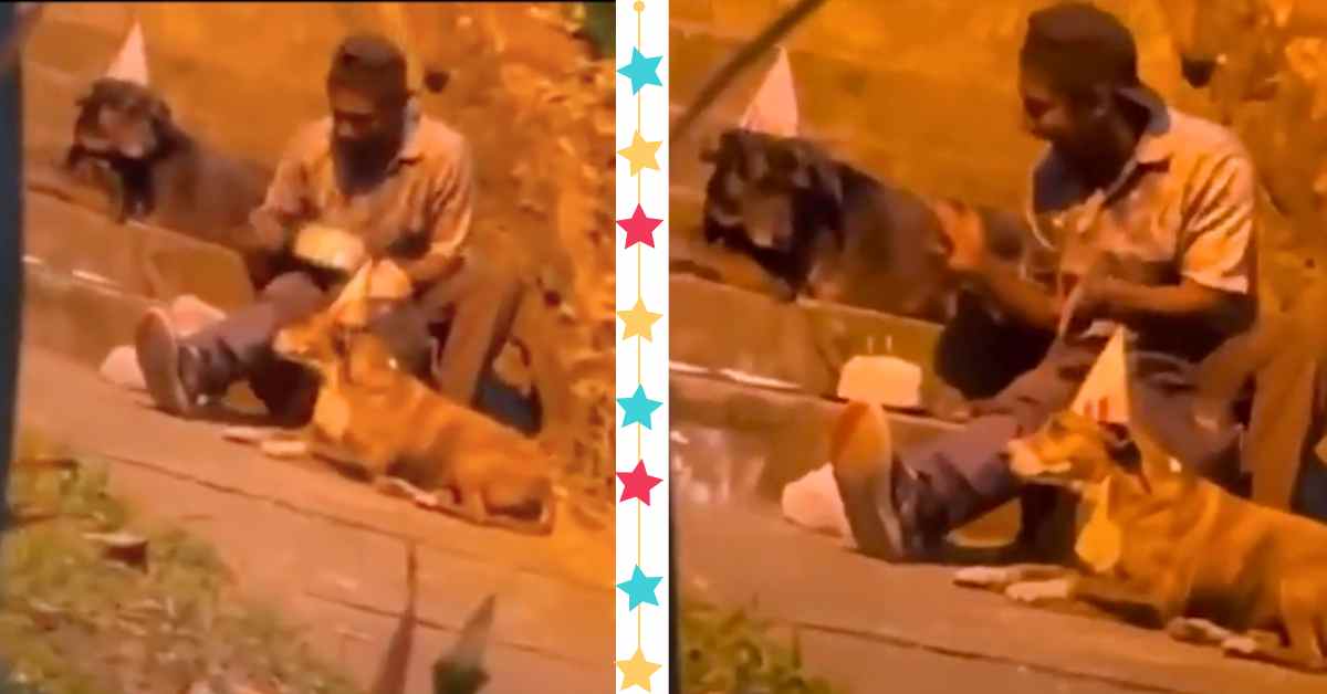 The way a homeless man celebrates his dogs birthday made us cry ...
