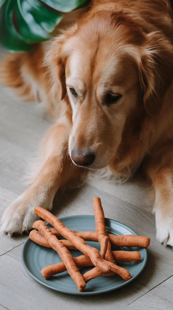 Homemade sweet potato chews for dogs