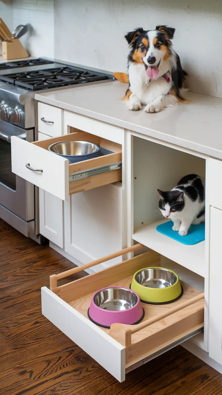 13+ Sleek Kitchen Designs with Pet Stations - middlekingdomrescue.com