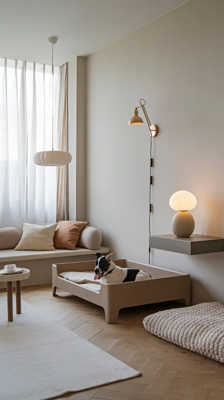View of How to Use Soft Lighting to Create a Modern Minimalist Dog Room Design ...