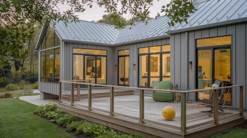 dog friendly backyard with deck