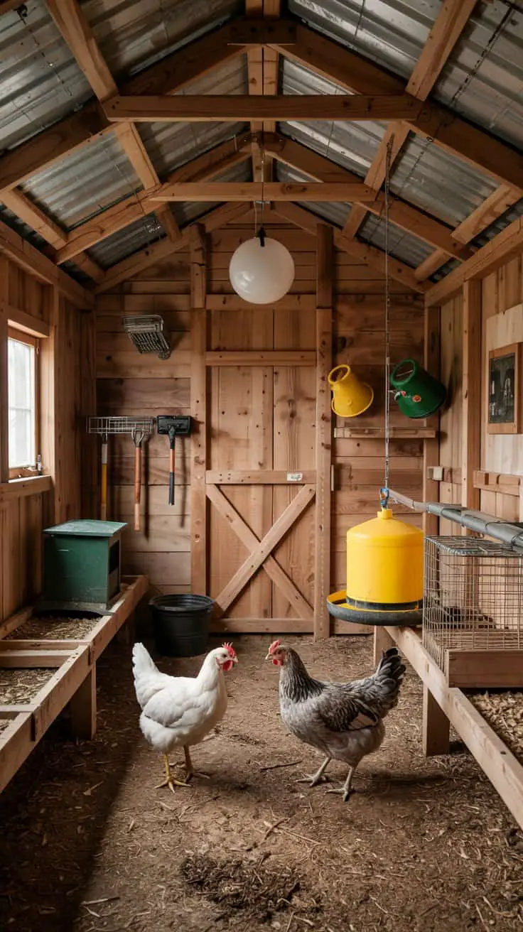 Spring Chicken Shed Ideas with Clean Nesting Rows and Vertical Roosts ...