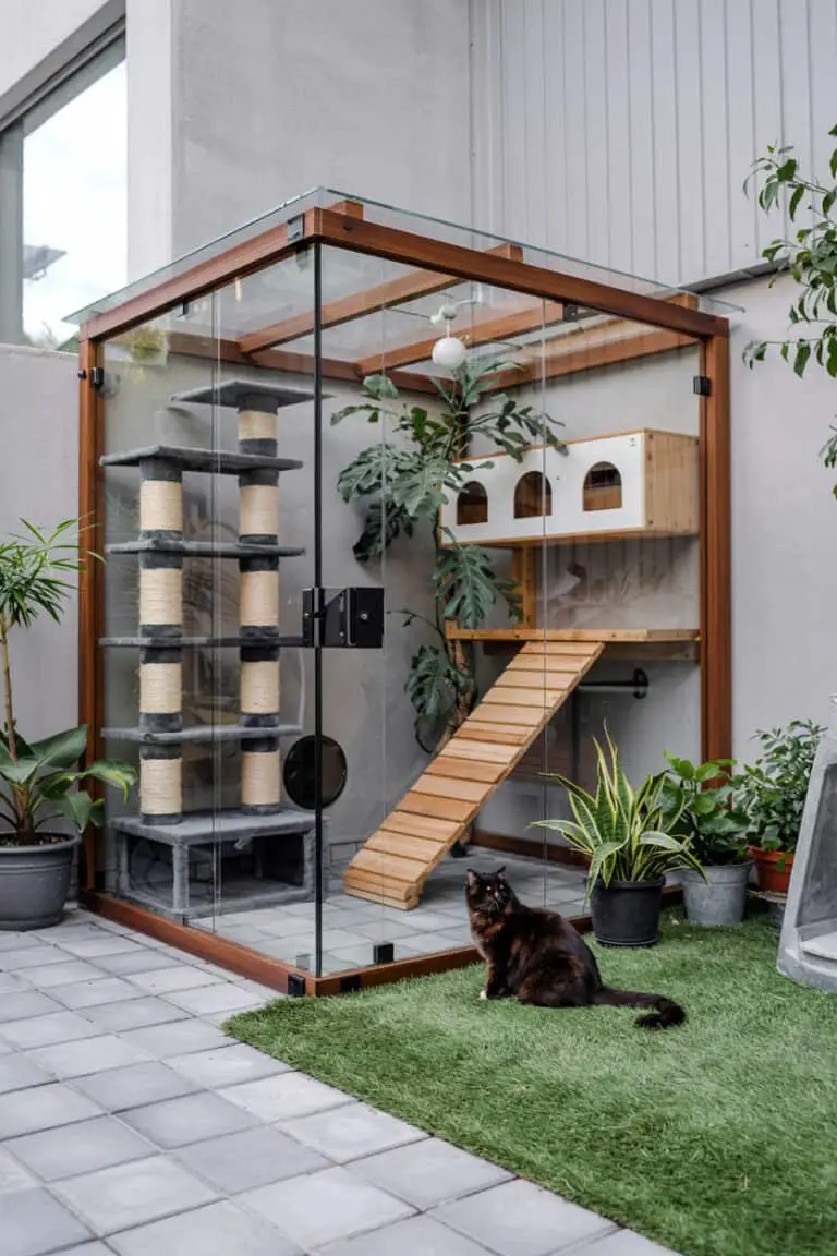 Cat Aviary Outdoor Cat Enclosure Ideas with a DIY “Greenhouse” Vibe for Spring ...