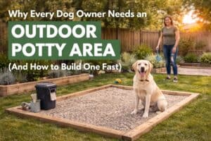 outdoor dog potty area